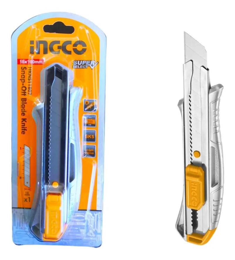 CORTA CARTON CARTONERO EXACTO CUCHILLO INGCO ALUMINIO - 1