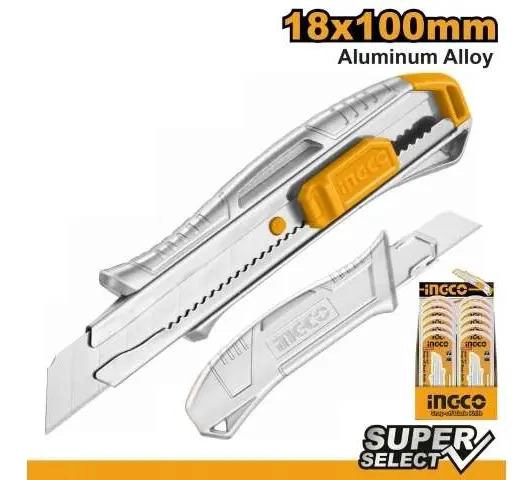 CORTA CARTON CARTONERO EXACTO CUCHILLO INGCO ALUMINIO - 7
