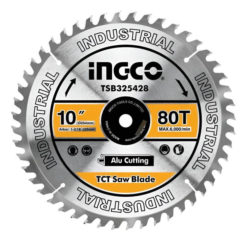 DISCO SIERRA INGLETEADORA INGCO INDUSTRIAL 80T 10 P 254 MM - 2