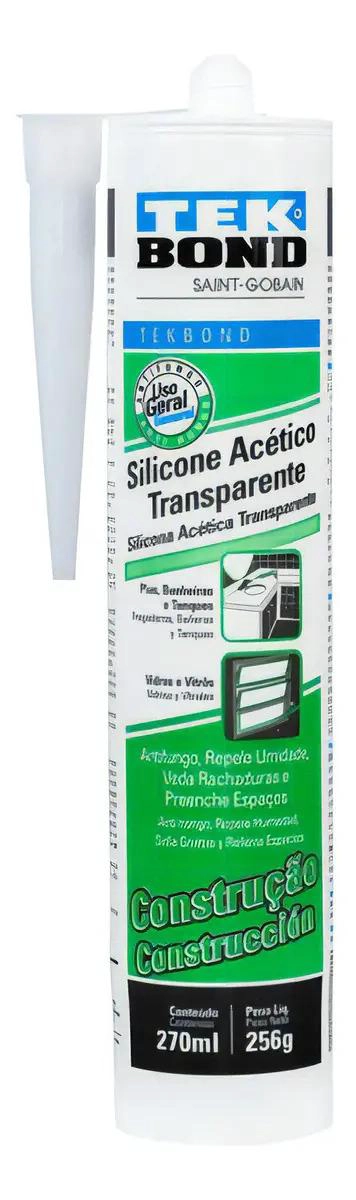 SILICONA ACETICA CONSTRU TEKBOND 270 ML INCOLORO TRANSPARENT - 6