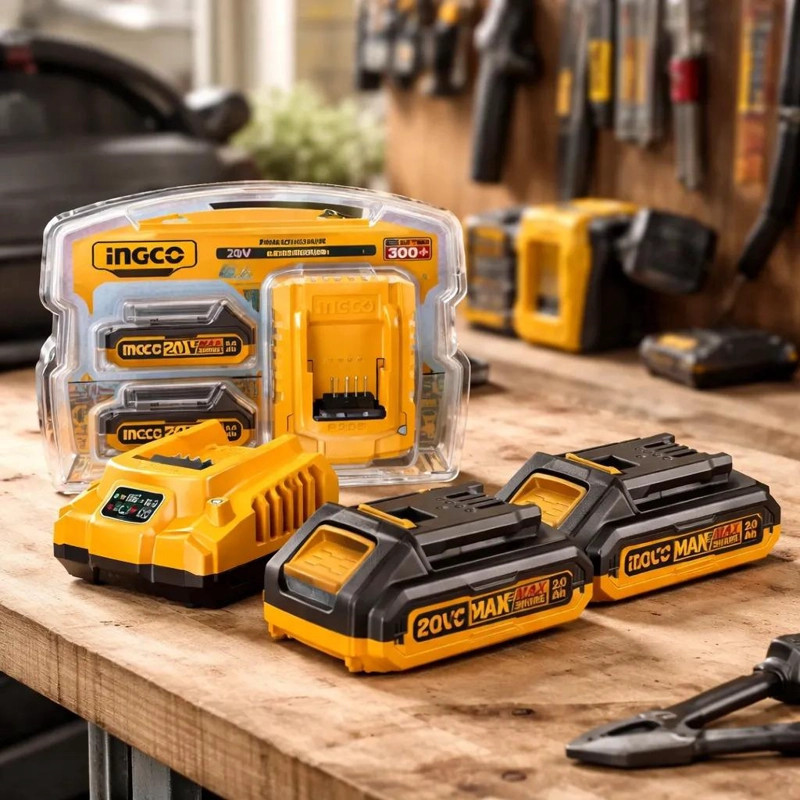 SET DE 2 BATERIAS INGCO 2 AH + CARGADOR NORMAL 20V FBCPK1222 - 3