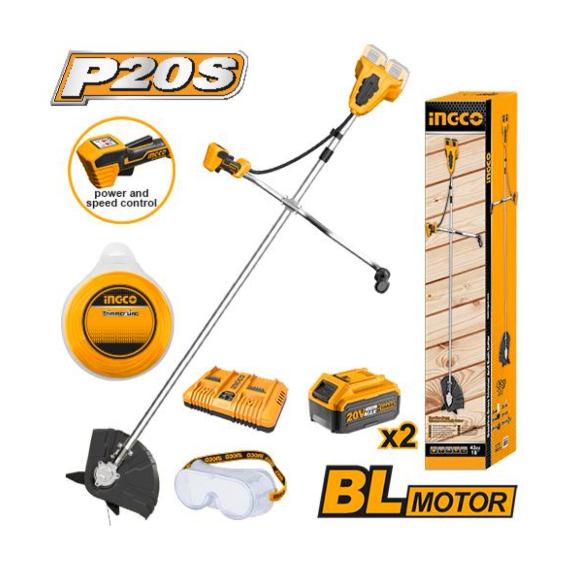 DESBROZADORA DESMALEZAD 40V INDUSTRIA INGCO +ACC CSTLI202522 - 4