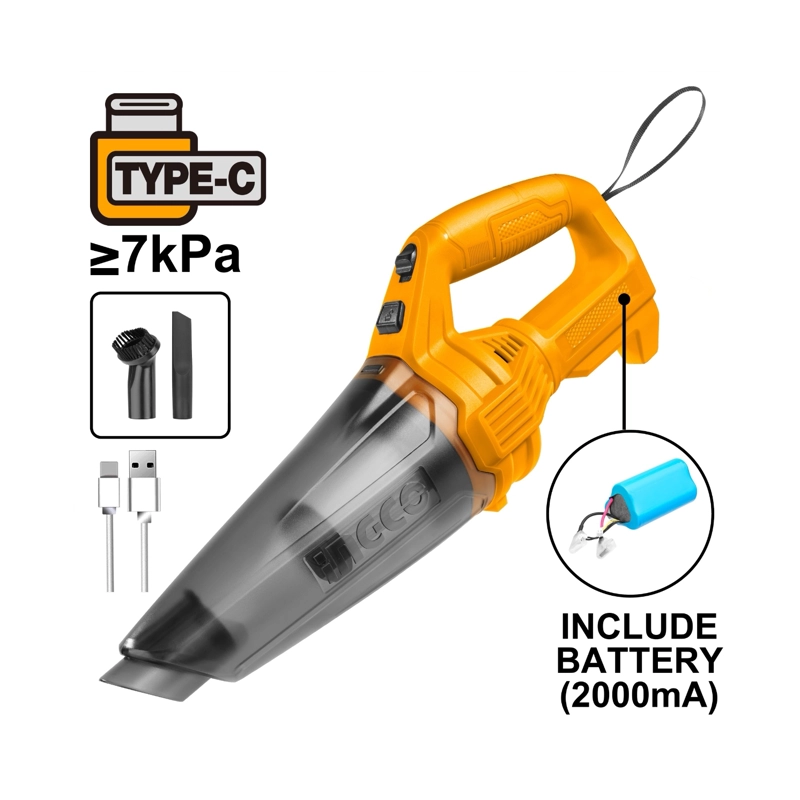 ASPIRADORA INGCO INALAMBRICA 111V 7KPA 0.5 LT CVLI2026 - 4