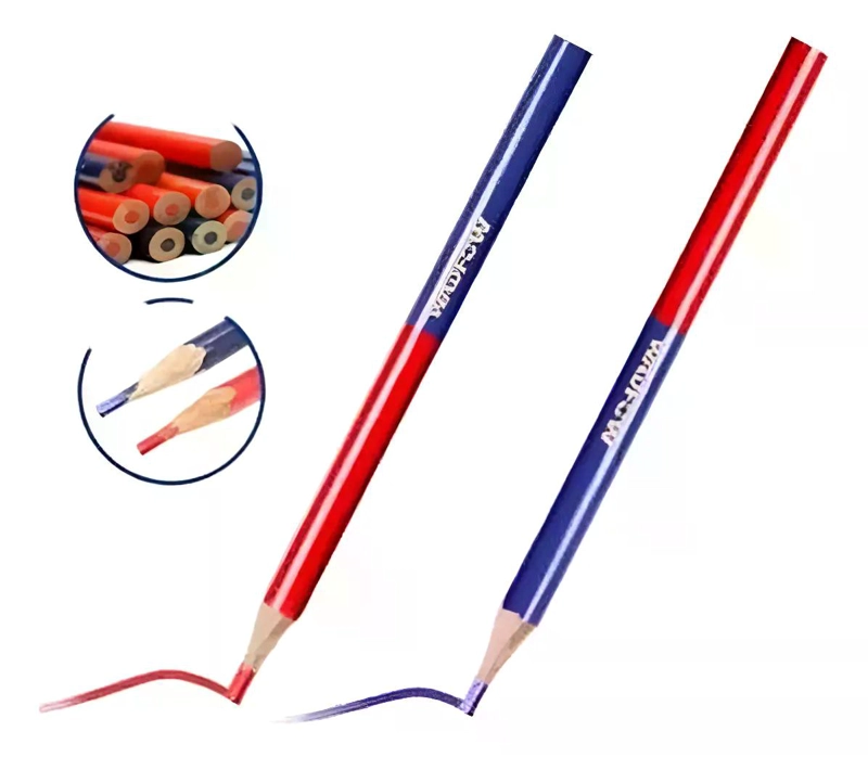 LAPIZ CARPINTERO AZUL Y ROJO X 12 WADFOW WMQ2512 - SMF - 1
