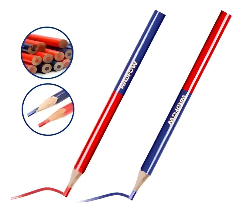 LAPIZ CARPINTERO AZUL Y ROJO X 12 WADFOW WMQ2512 - SMF - 4