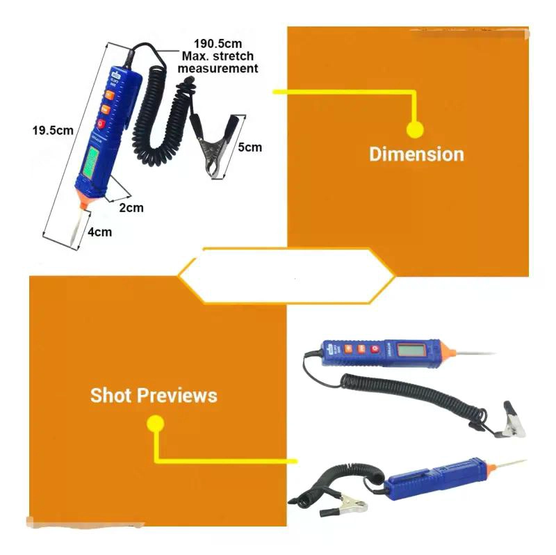 PROBADOR WADFOW CORRIENTE AUTOMOTRIZ DC 1-100 V WTP5501 - 4
