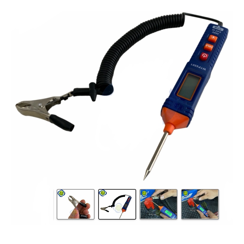 PROBADOR DE CORRIENTE AUTOMOTRIZ WADFOW DC 1-100V WTP5501 - 4