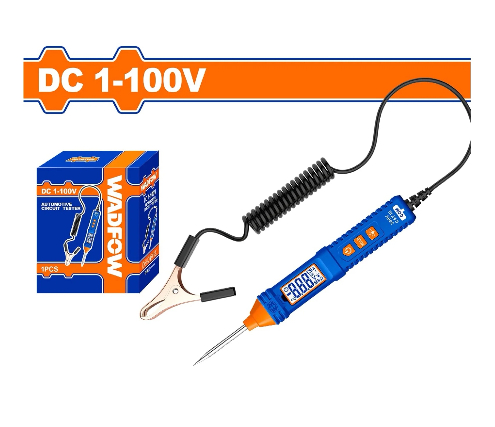 PROBADOR DE CORRIENTE AUTOMOTRIZ WADFOW DC 1-100V WTP5501 - 7