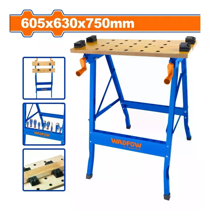 BANCO WADFOW TRABAJO PLEGABLE 100 KG 60X63X75 CM WWE1525 - 2