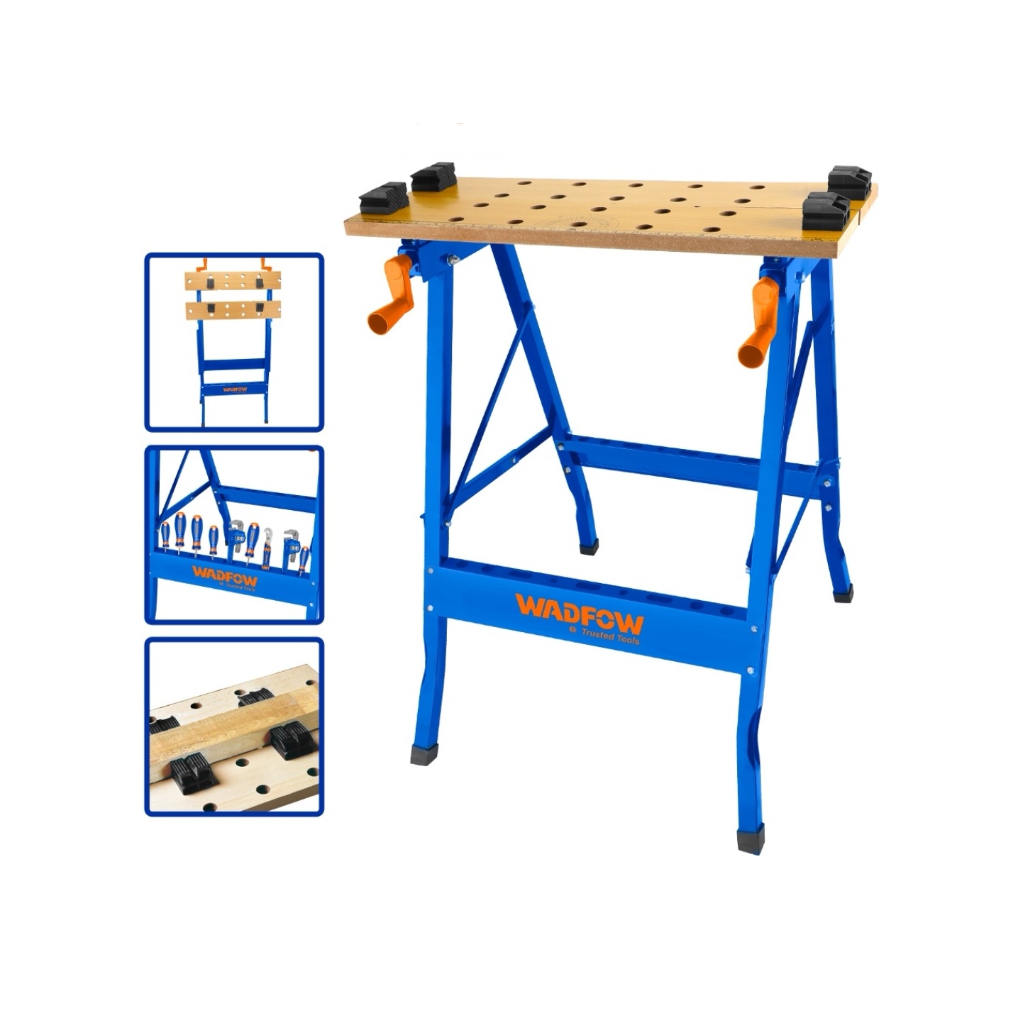 BANCO WADFOW TRABAJO PLEGABLE 100 KG 60X63X75 CM WWE1525 - 6