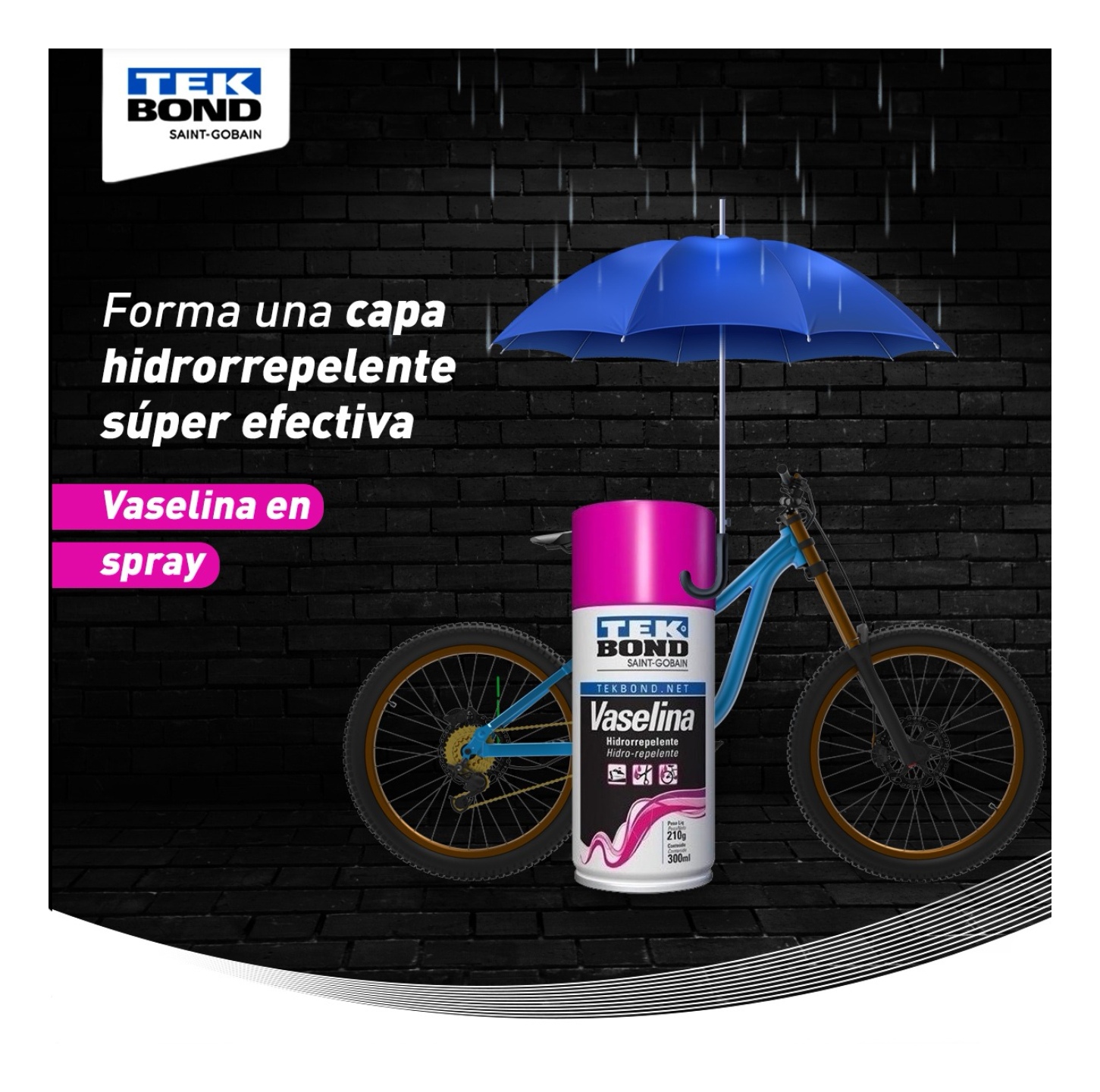 VASELINA EN SPRAY TEKBOND 300 ML AEROSOL REPELENTE AL AGUA - 9