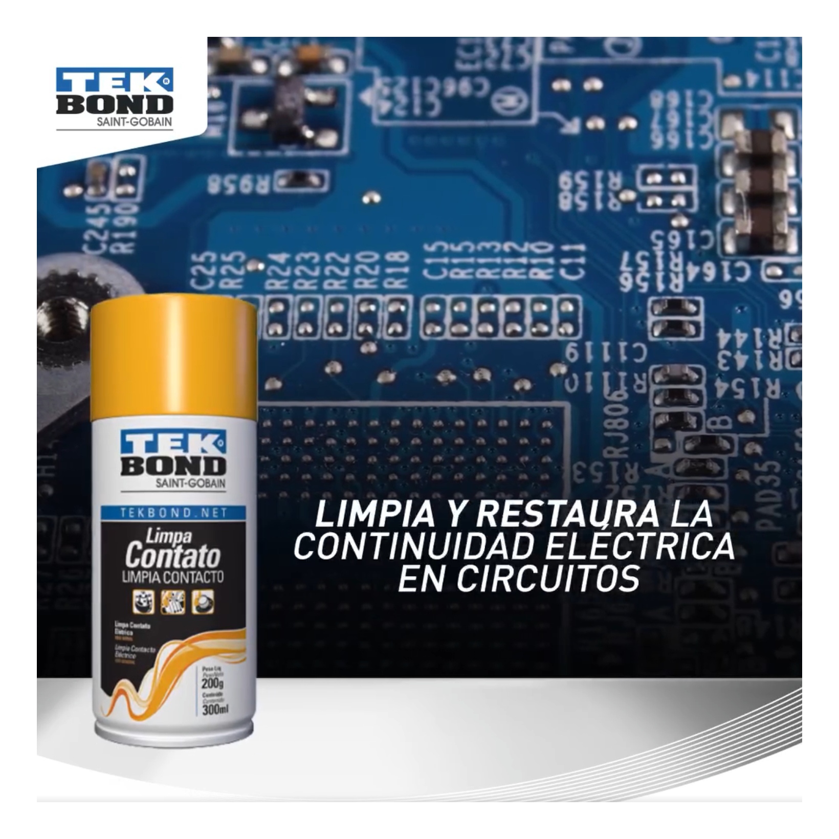 LIMPIA CONTACTO ELÉCTRICOS EN SPRAY TEKBOND 300 ML - 2