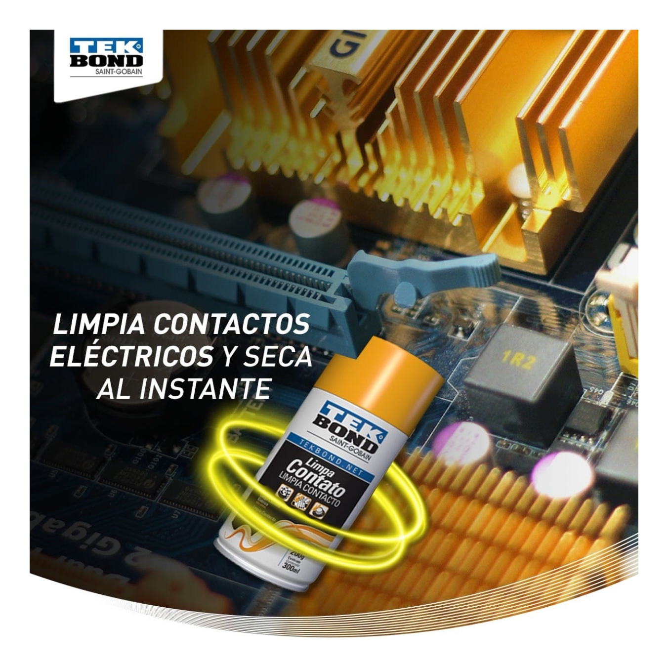 LIMPIA CONTACTO ELÉCTRICOS EN SPRAY TEKBOND 300 ML - 3