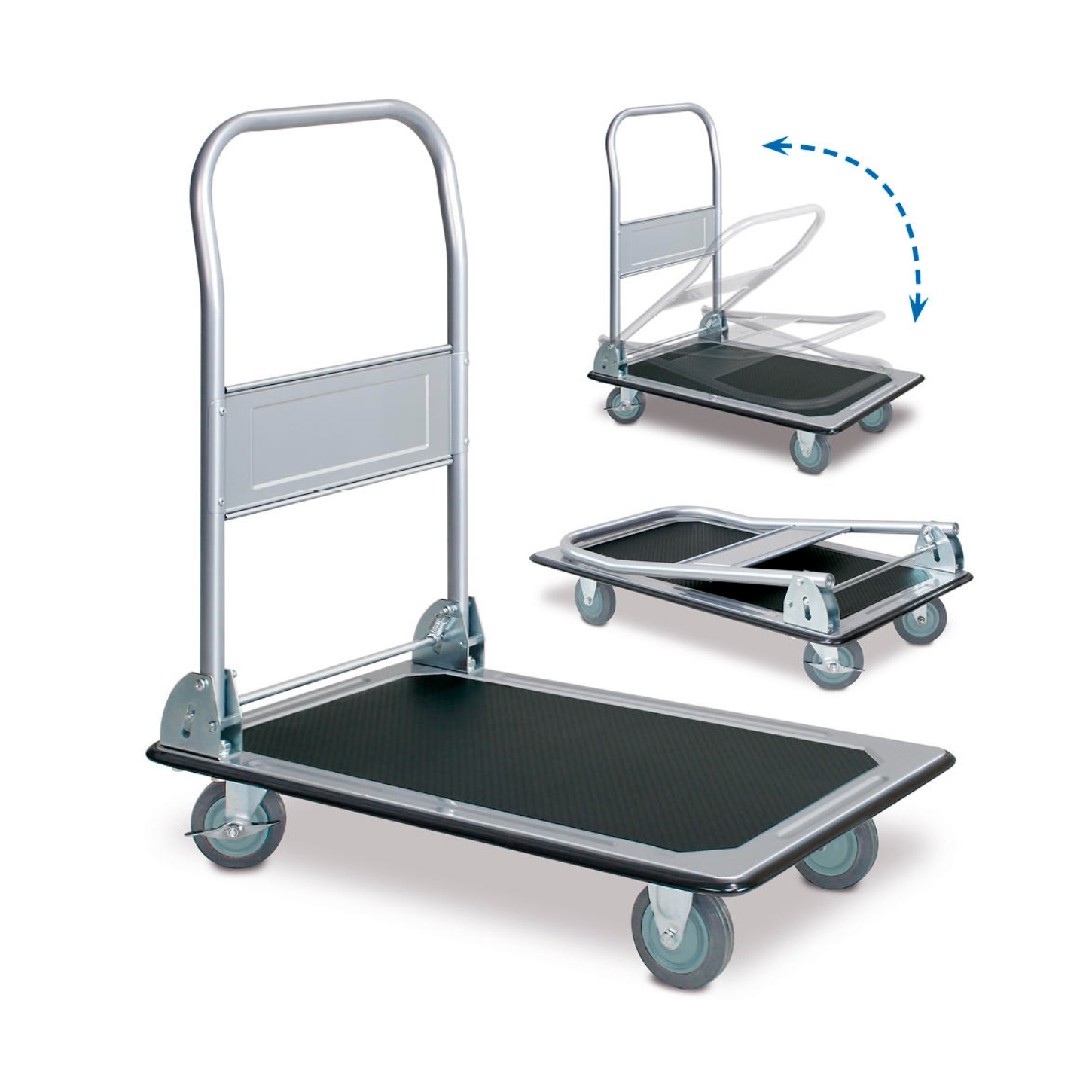 CARRO PLEGABLE SIN MARCA HC150A 150 KG 73 X 47 X 82 CM ACERO MIRLO - 1