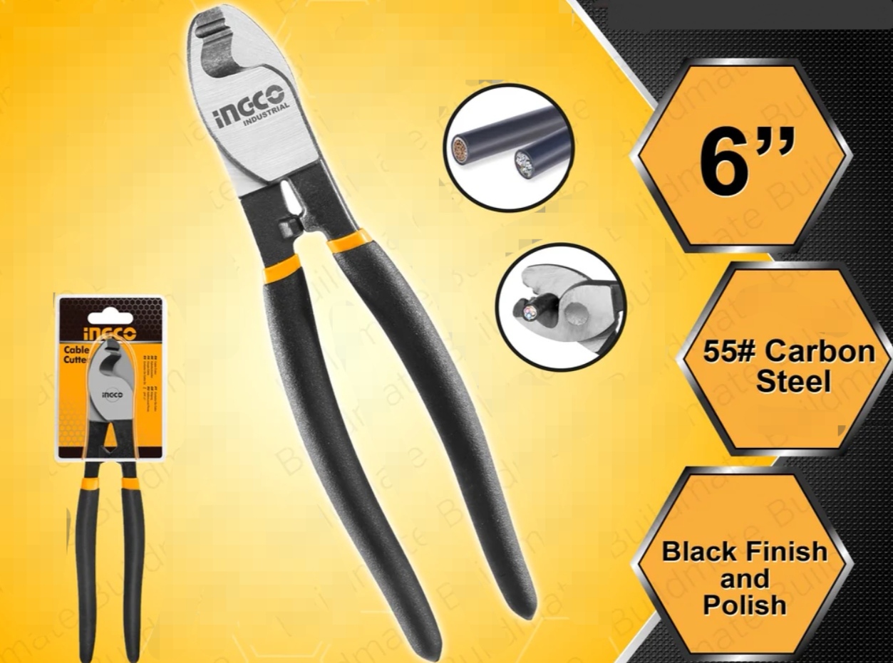 ALICATE CORTA CABLES INDUSTRIAL 160 MM 6 PULGADAS INGCO - 6