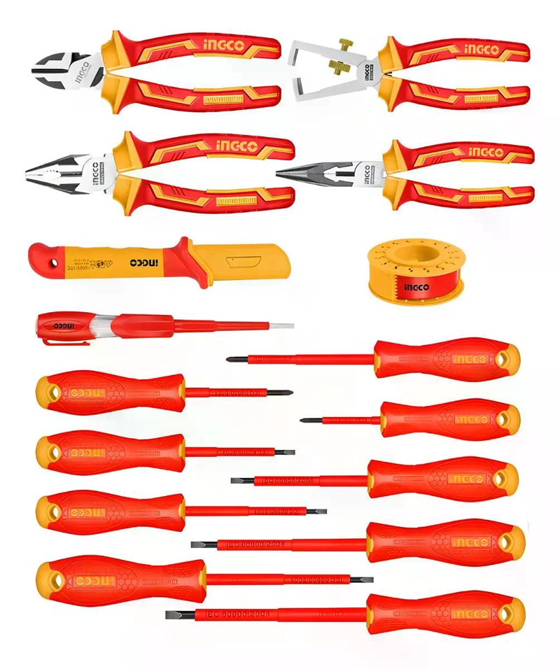 SET HERRAMIENTAS INGCO AISLADOS HKITH1601 16 PIEZAS VDE INDUSTRI - 1