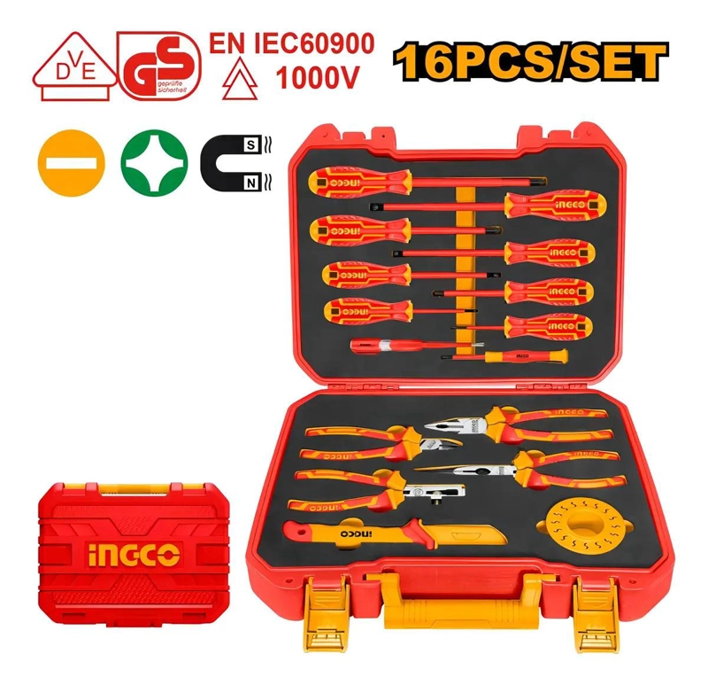SET HERRAMIENTAS INGCO AISLADOS HKITH1601 16 PIEZAS VDE INDUSTRI - 3