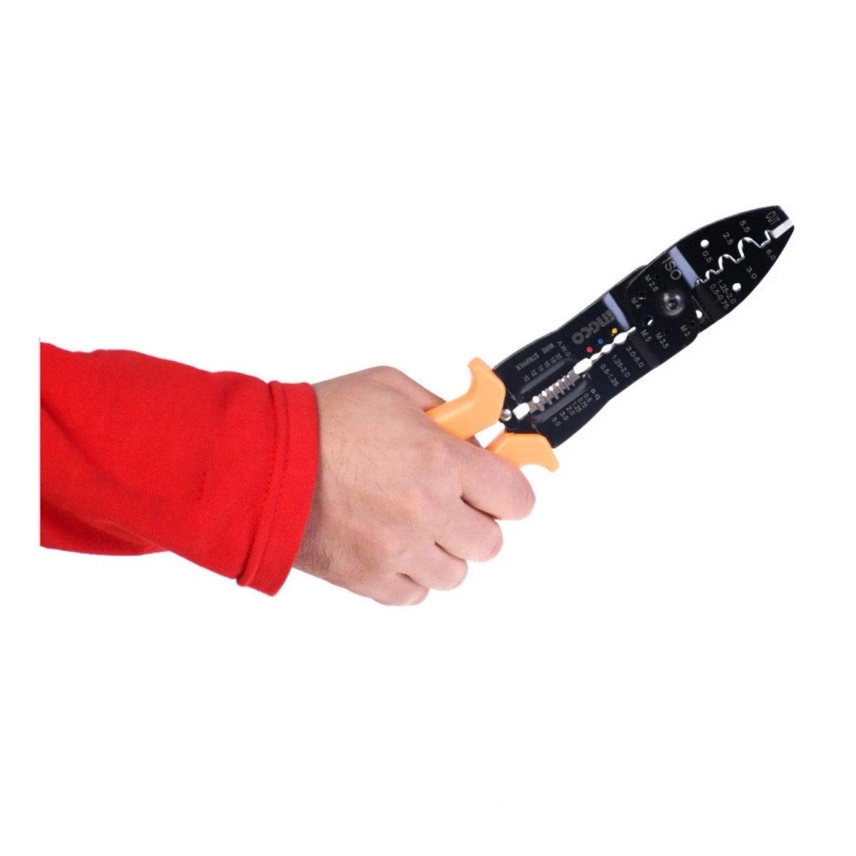 ALICATE TERMINALES PELACABLES INDUSTRIAL INGCO 254MM HWSP101 - 7
