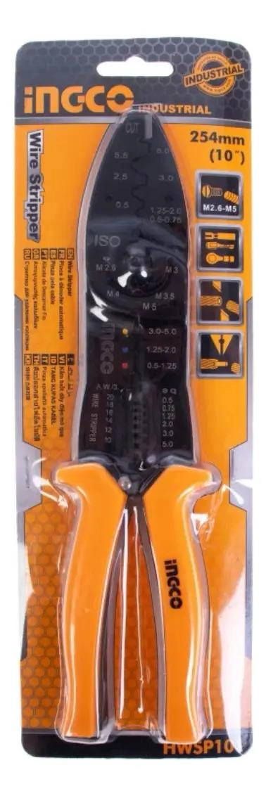 ALICATE INGCO TERMINALES PELACABLES INDUSTRIAL 254 MM HWSP101 - 8