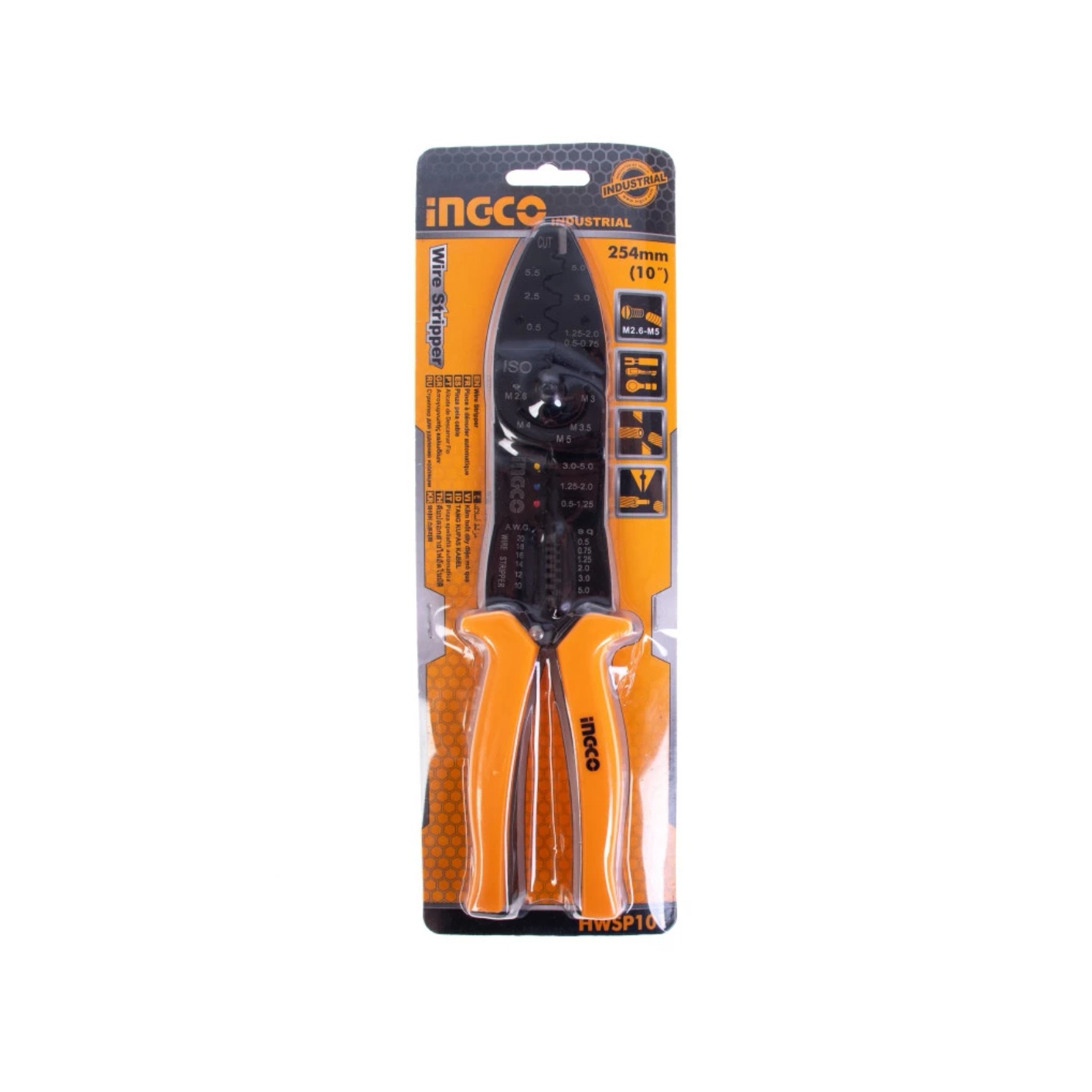 ALICATE TERMINALES PELACABLES INDUSTRIAL INGCO 254MM HWSP101 - 8