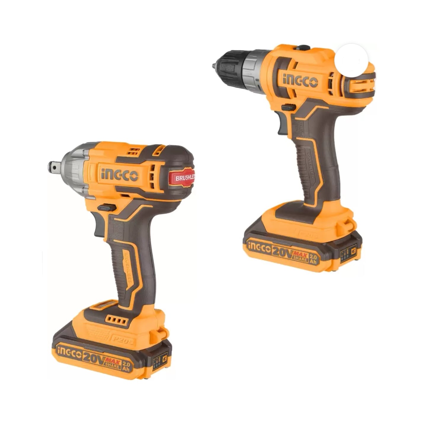 KIT INGCO PACK INAL 20 V TALADRO + LLAVE IMPAC BL COSLI230702 - 5