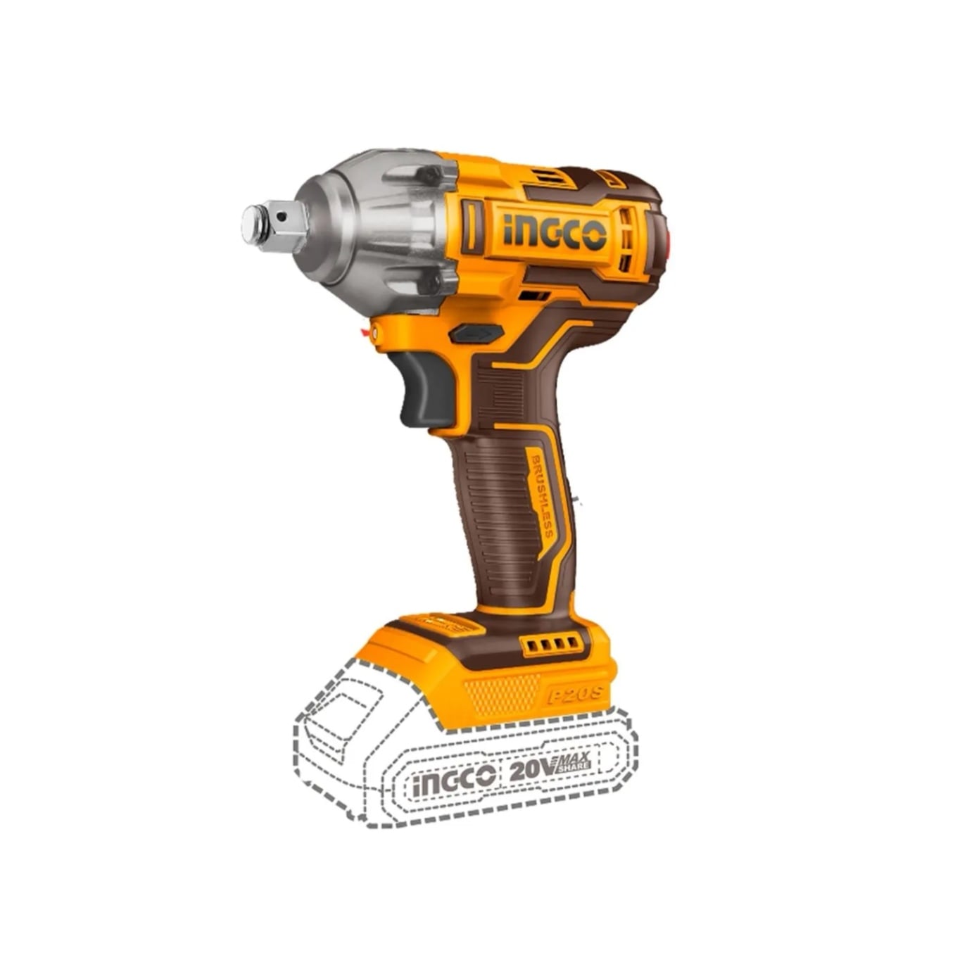 KIT INGCO PACK INAL 20 V TALADRO + LLAVE IMPAC BL COSLI230702 - 7