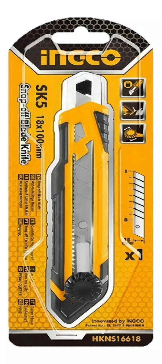 CUCHILLO CARTONERO INGCO 18X100 MM HKNS16618 - 1