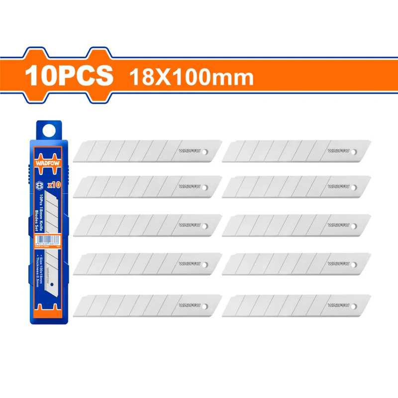 SET PACK 10 UND REPUESTO CUCHILLO CARTONERO WADFOW 18X100 MM - 1