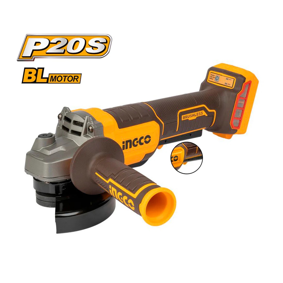 ESMERIL INALÁMBRICO INGCO 4 1/2 20V BRUSHLESS CAGLI211156 - 5