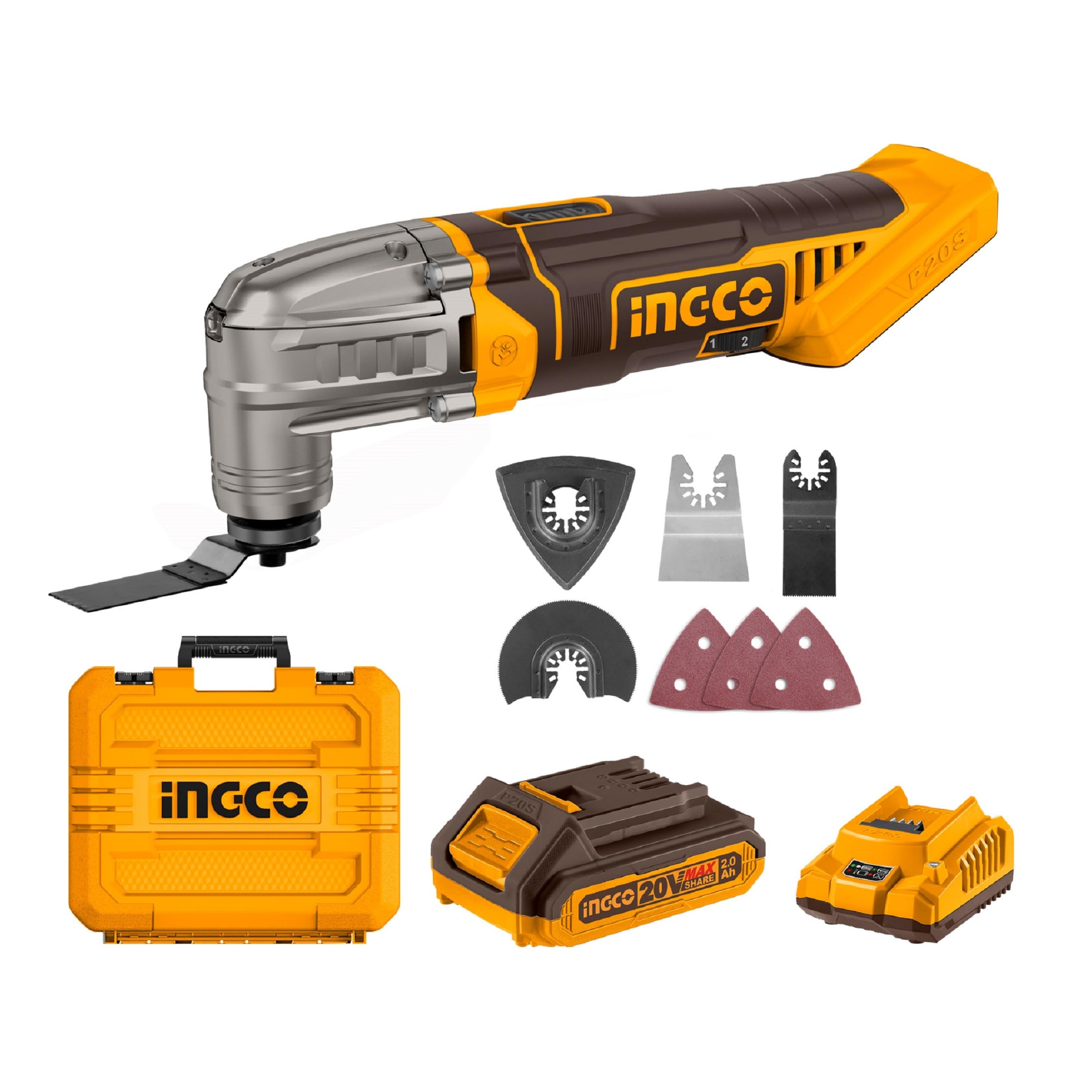 MULTICORTADORA MULTIFUNCIÓN INGCO 20V + BAT + CARG CMLI20228 - 9