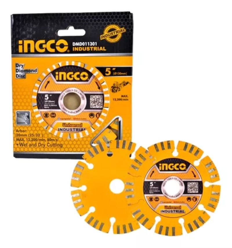 DISCO DIAMANTADO SEGMENTADO 130X20MM 5 PULGA INGCO DMD011301 - 1