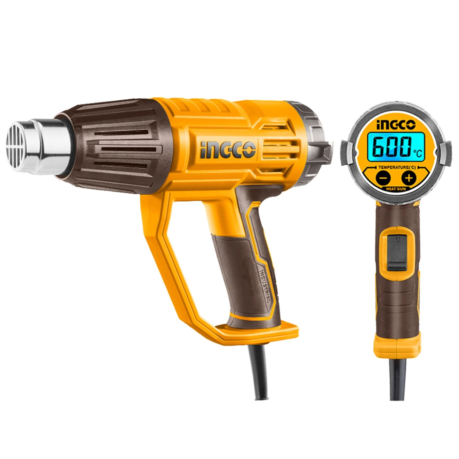 PISTOLA DE CALOR DIGITAL INGCO 2000W 50/600 C +ACC HG2000581 - 11