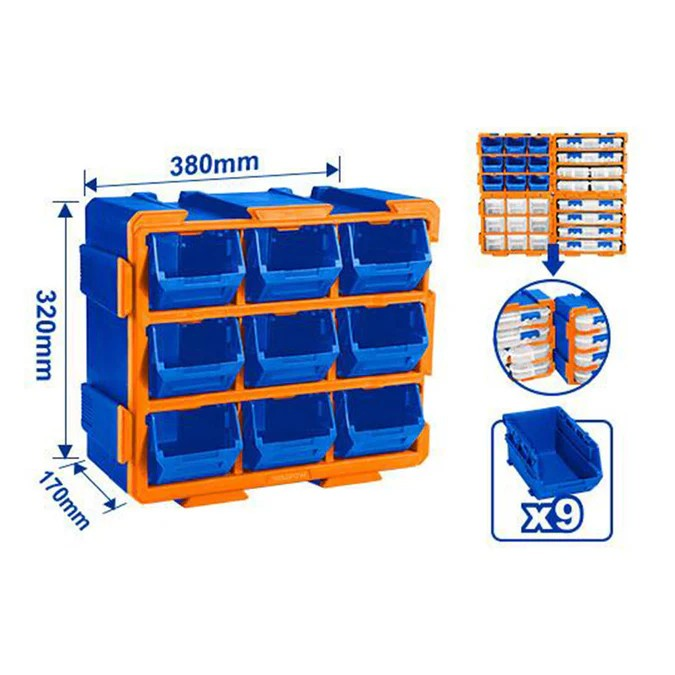 CONTENEDOR WADFOW APILABLE ALMACENAMIENTO 38X17X32 CM - 1