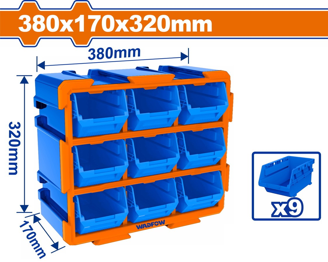 CONTENEDOR WADFOW APILABLE ALMACENAMIENTO 38X17X32 CM - 2