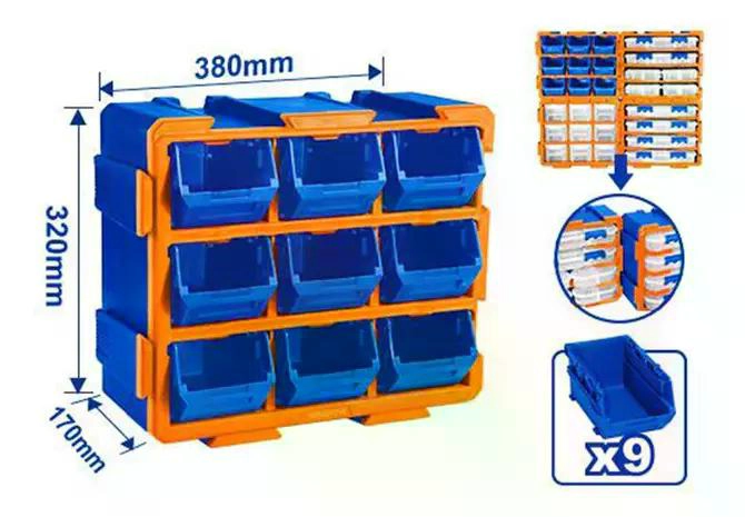 CONTENEDOR WADFOW APILABLE ALMACENAMIENTO 38X17X32 CM - 4