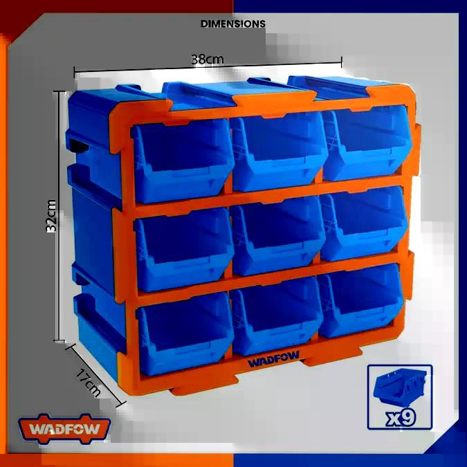 CONTENEDOR WADFOW APILABLE ALMACENAMIENTO 38X17X32 CM - 6