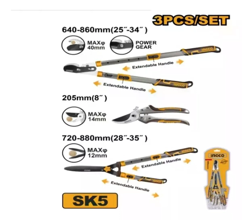 SET TIJERAS INGCO 3 PODA 8 25-34 28-35" HLT93301 - 5