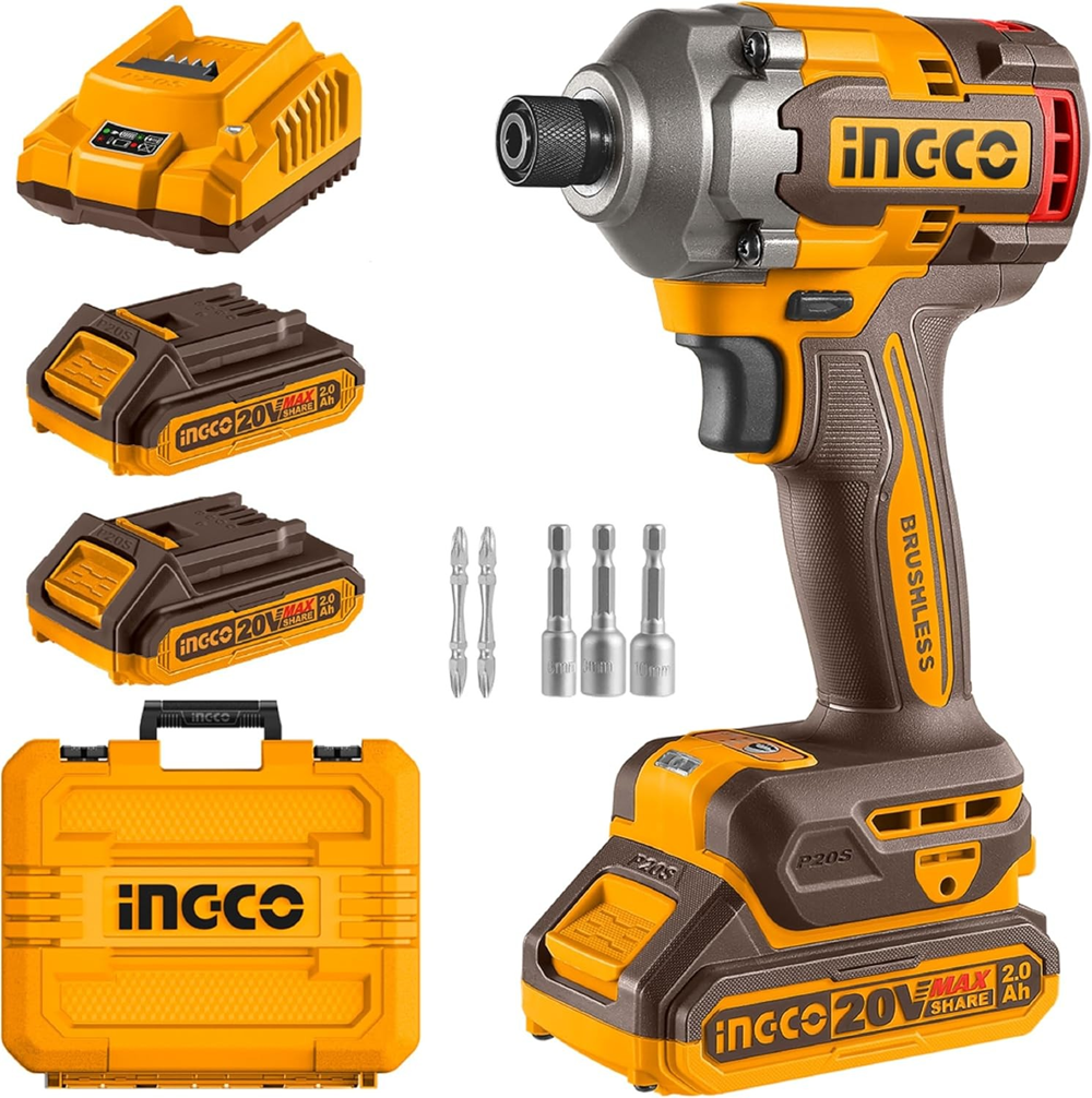 ATORNILLADOR DE IMPACTO BL 285 NM INGCO + 2 BAT CIRLI2028 - 6