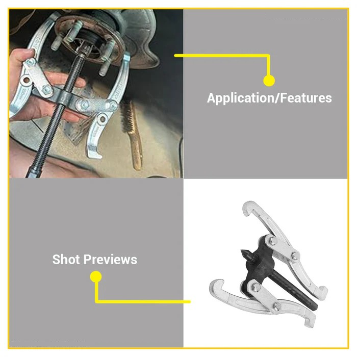 EXTRACTOR DE RODAMIENTO COJINETES 2 PATAS 4 PULGADAS WADFOW - 5
