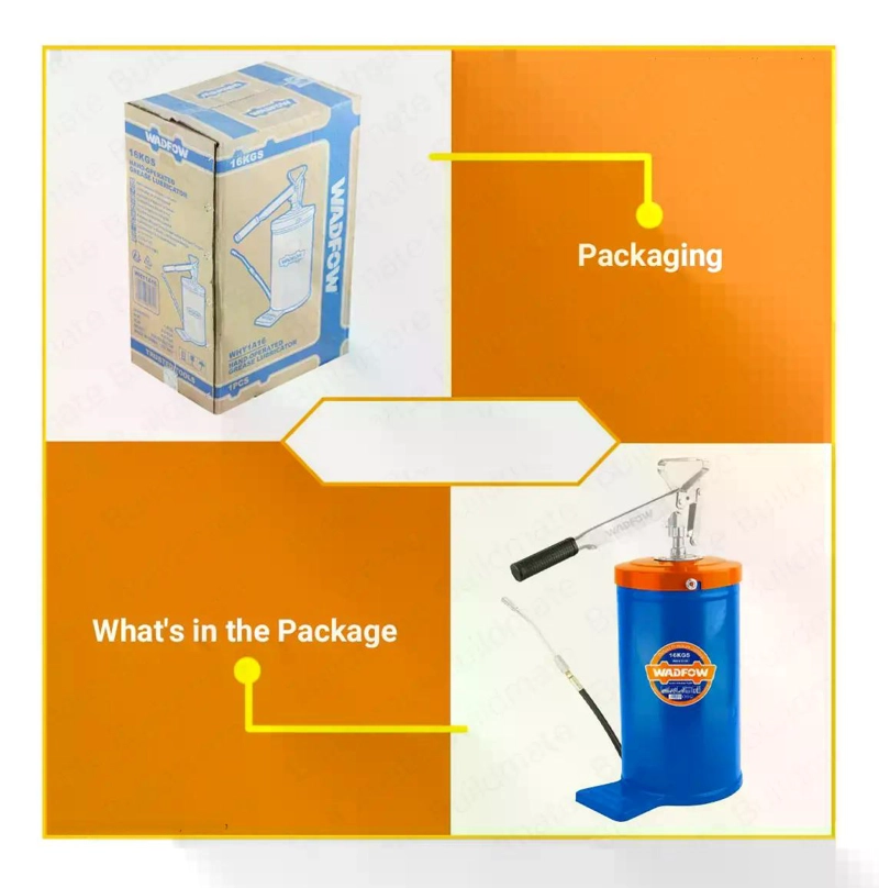 LUBRICADOR DE GRASA MANUAL 16 KG WADFOW ENGRASADORA MANIVELA - 7