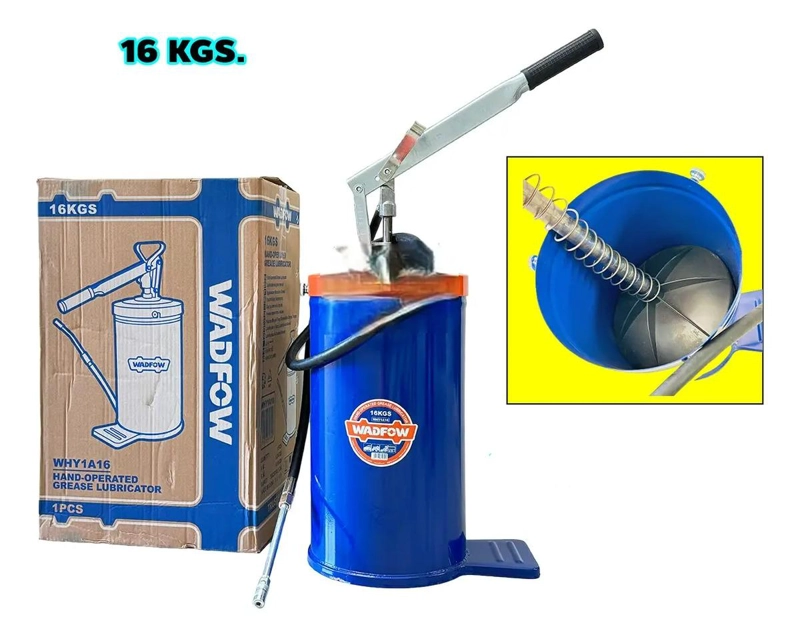 LUBRICADOR DE GRASA MANUAL 16 KG WADFOW ENGRASADORA MANIVELA - 9
