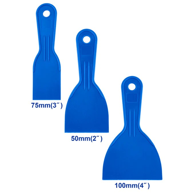 SET DE ESPATULAS PLASTICAS 3 PIEZAS 50, 75, 100 MM WADFOW - 1