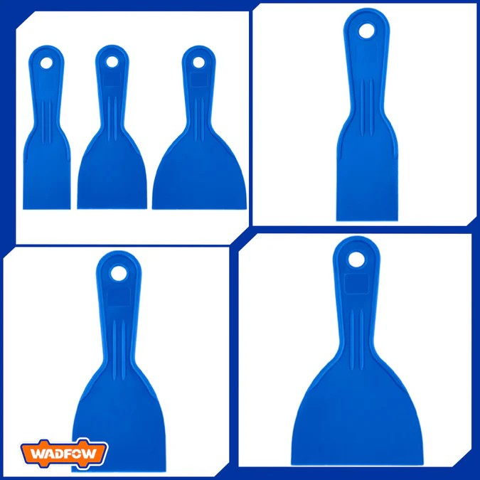 SET DE ESPATULAS PLASTICAS 3 PIEZAS 50, 75, 100 MM WADFOW - 4