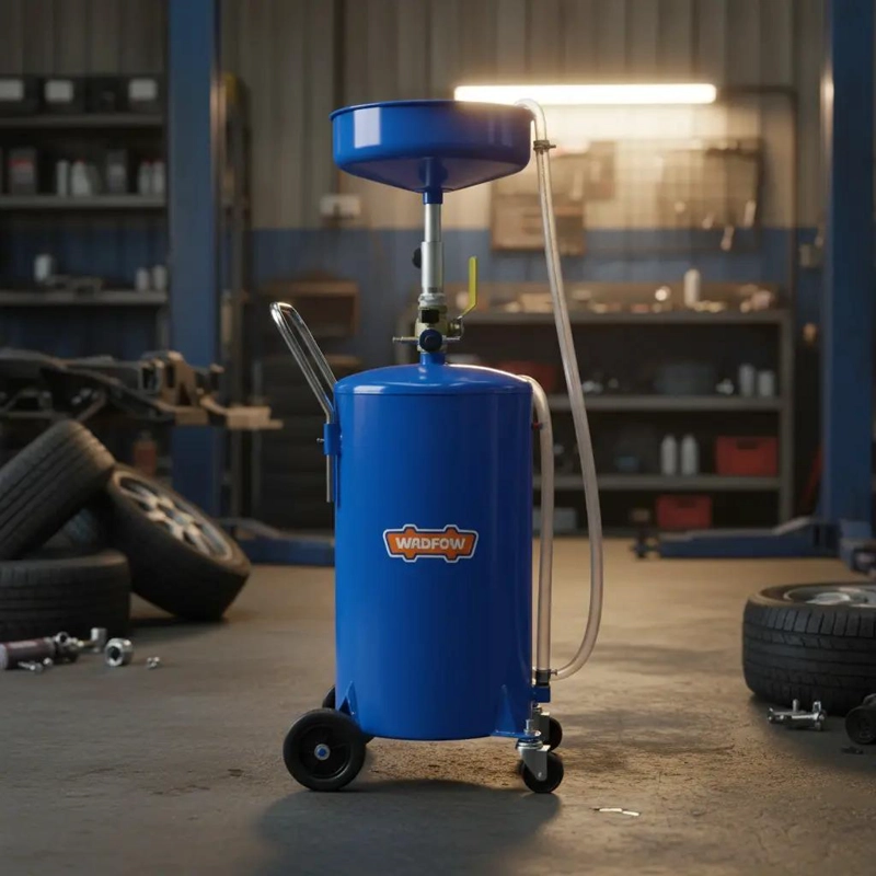 RECIPIENTE DRENAJE ACEITE AUTOMOTRIZ WADFOW PORTATIL 70 LT - 3