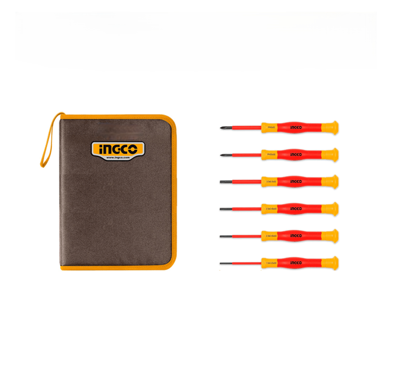 SET DESATORNILLADOR DE PRECISION AISLADO INGCO VDE 6 PIEZAS - 1