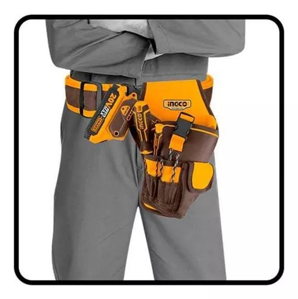 CINTURON CINTO PORTA HERRAMIENTAS TALADRO INGCO HTBP030128 - 4