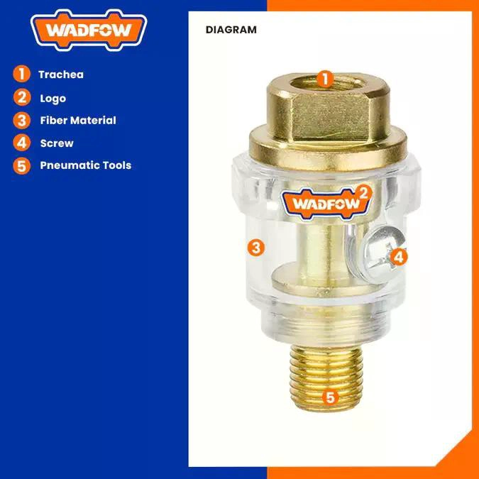 LUBRICADOR HERRAMIENTAS NEUMATICAS 10 CC 1/4 PULGADAS WADFOW - 6