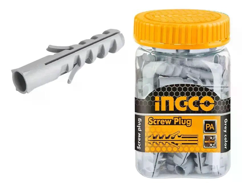 TARUGOS 40 PIEZAS INGCO 10X50 MM HWSP1005011 TAPON ROSCADO GRIS - 1