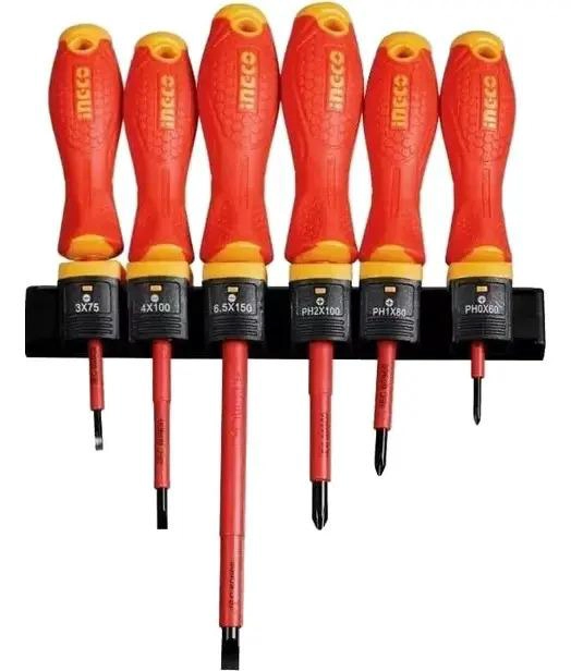 SET DESTORNILLADORES ELECTRICOS AISLADO 6PCS INGCO HKISD0608 - 1