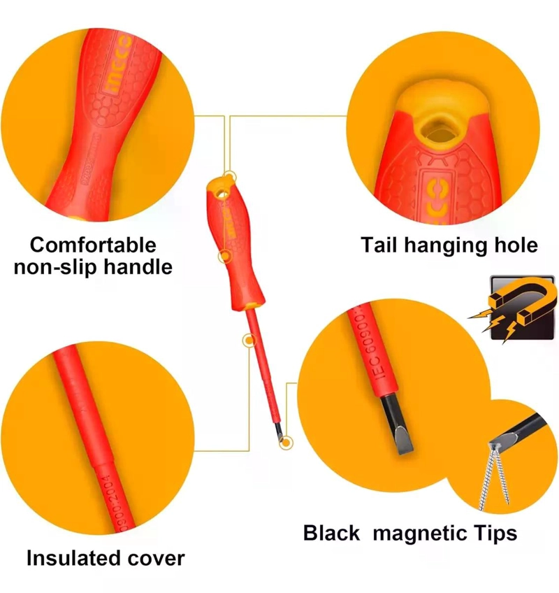 SET DESTORNILLADORES ELECTRICOS AISLADO 6PCS INGCO HKISD0608 - 6